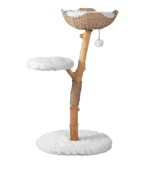 Purfect Paws Luxury Natural Wooden Cat Tree
