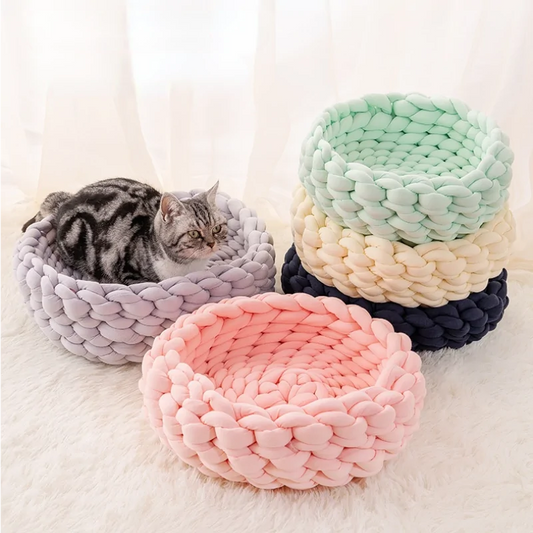 PawPlush Knitted Soft Bed